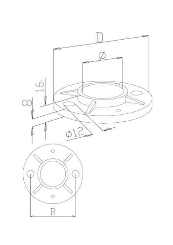 Bases Plate - Model 1110 CAD Drawing